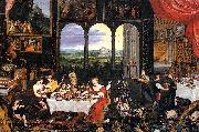 Jan Brueghel The Elder The Senses of Hearing Touch and Taste Germany oil painting artist